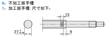 扳手槽加工