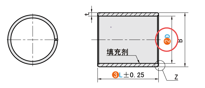 D（適配軸徑）