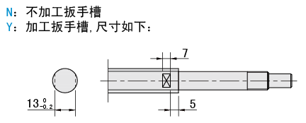 扳手槽加工